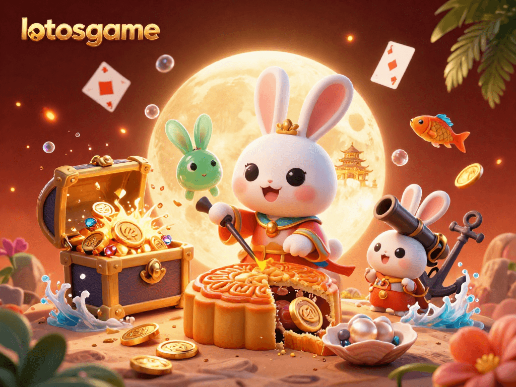 Join the exciting world of lotosgame with vibrant casino-themed elements and cartoon characters.