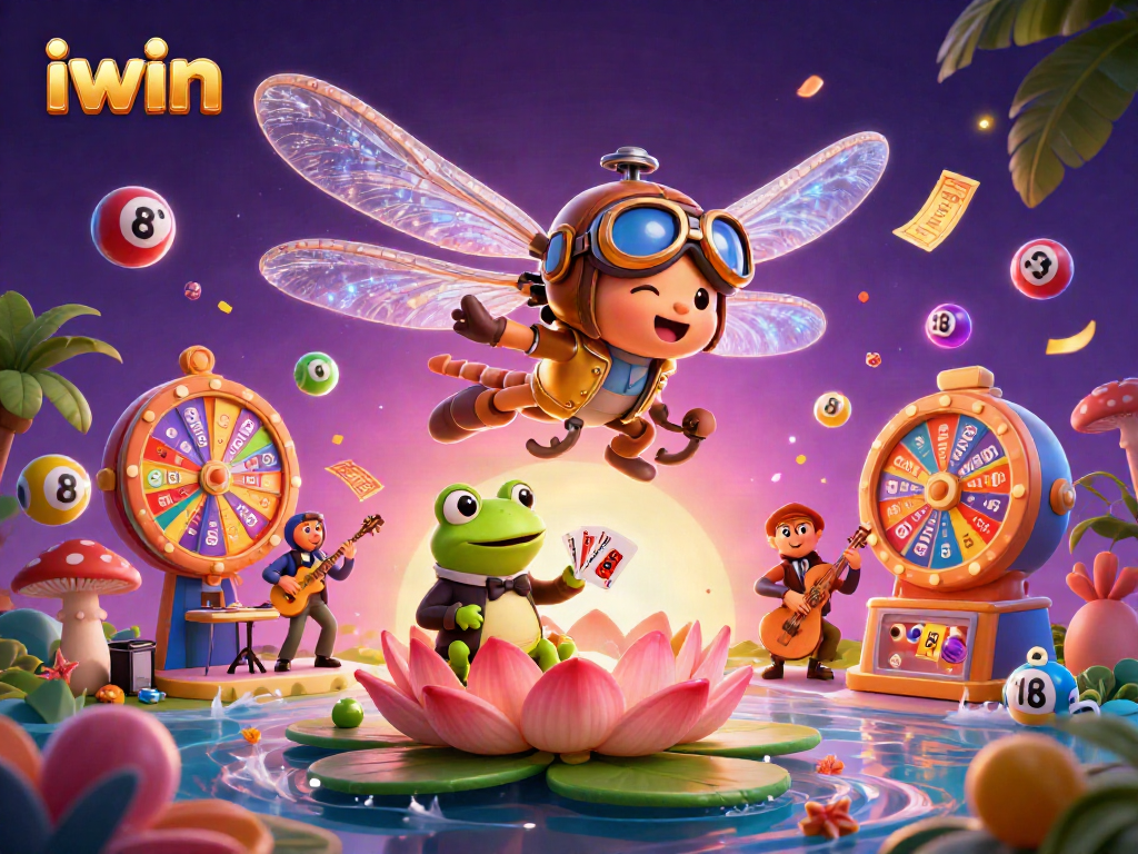 Win big at iwin with lively games amidst vibrant casino elements.