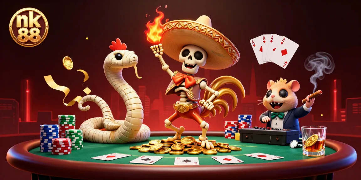 Experience thrilling wins with nk 88 as a mariachi rooster dances on gold coins.