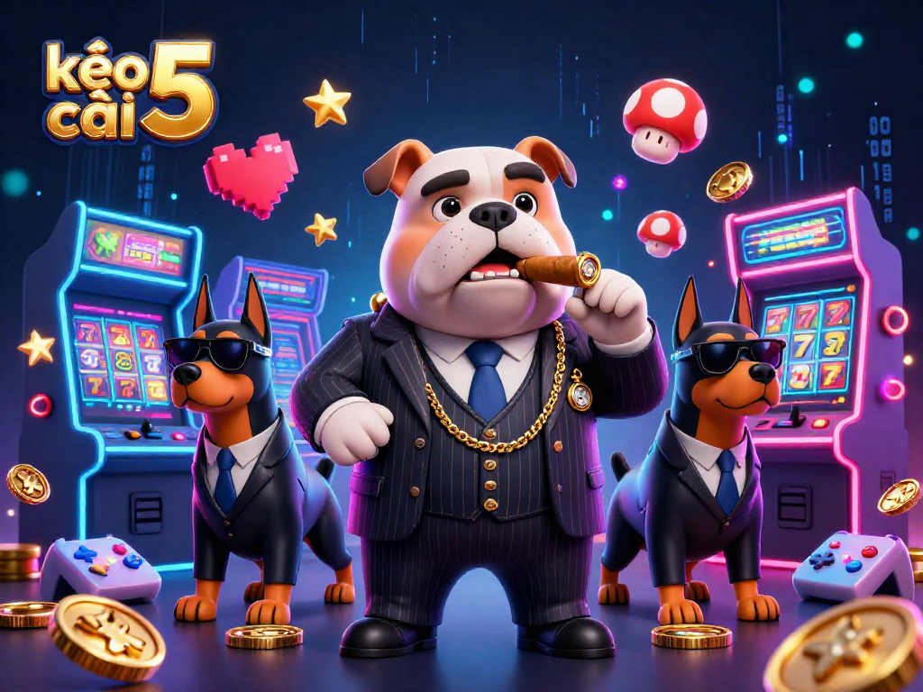 Experience thrilling moments at kèo nhà cái 5 with a charming 3D mafia boss and exciting slot machines.