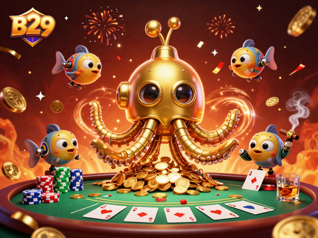 B29 offers engaging chances to win with a dynamic gaming scene filled with vibrant poker elements.