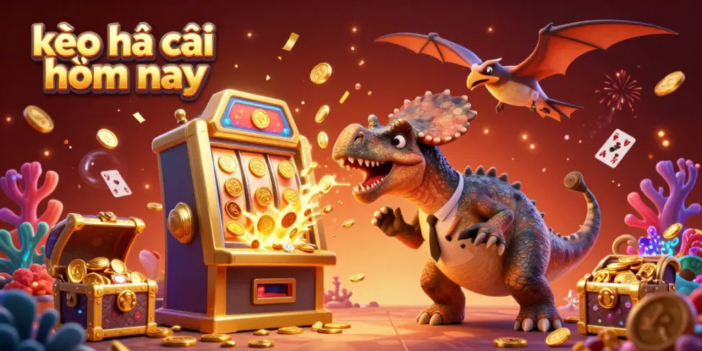 Encouraging excitement with kèo nhà cái hôm nay, pachycephalosaurus wins coins from a slot machine