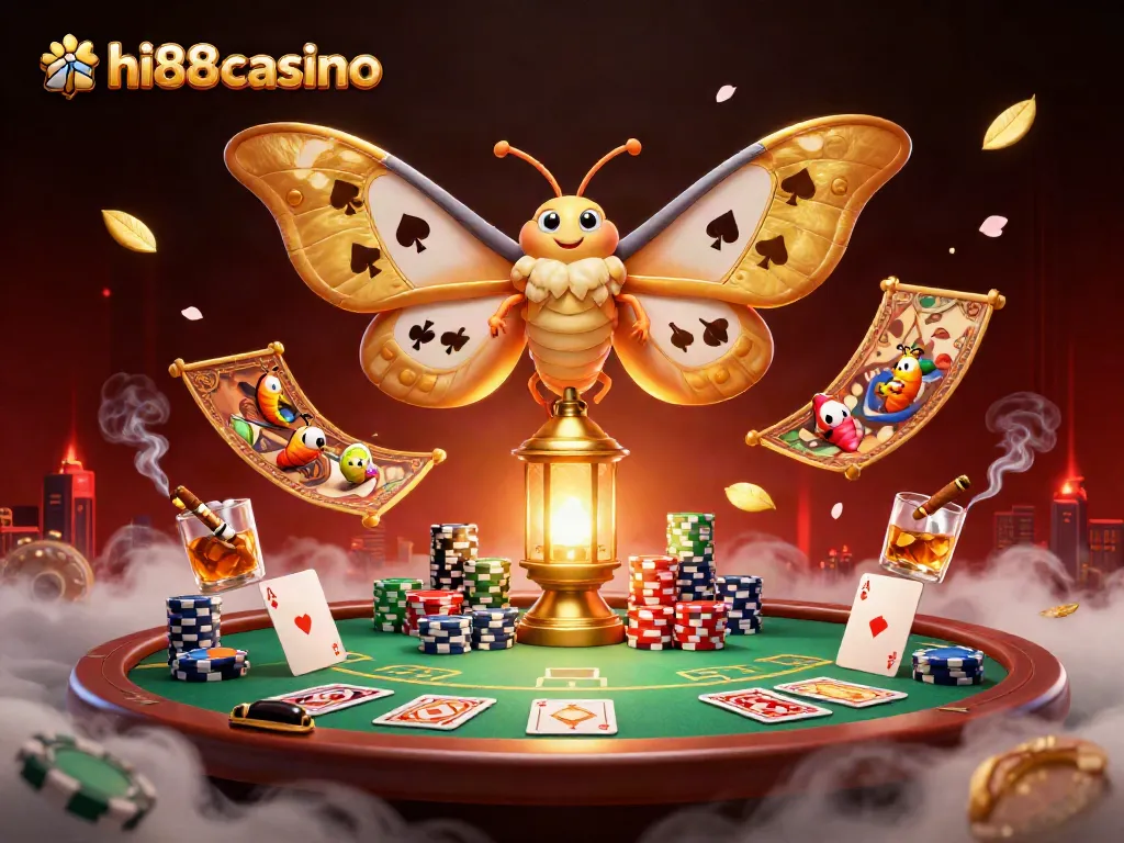 Experience the thrill of hi88casino with vibrant casino scenes in a captivating 3D illustration.