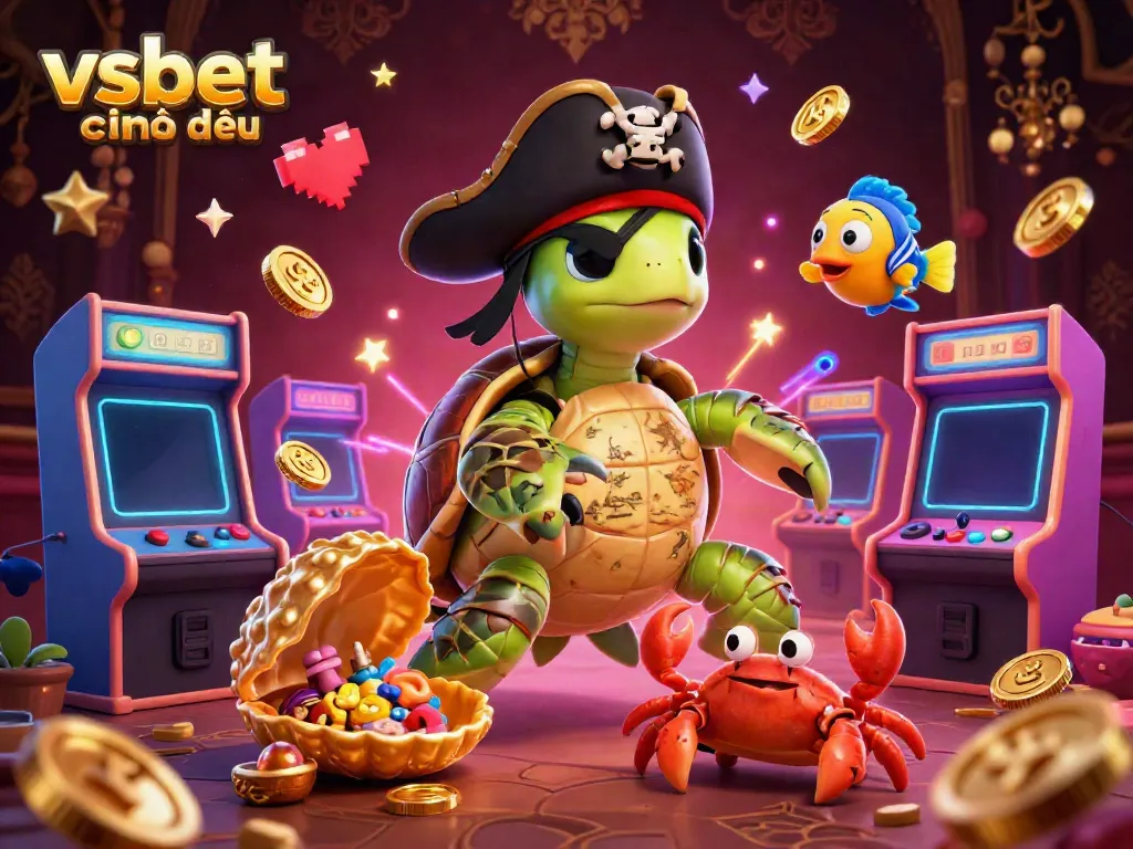 Experience thrilling gaming excitement with vsbet chính thức in this vibrant 3D casino scene, featuring anime-style characters and casino elements.
