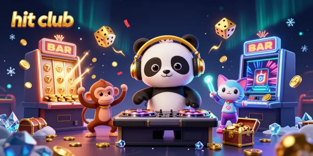 Engage in thrilling action at hit club with vibrant casino characters and exhilarating game scenes.