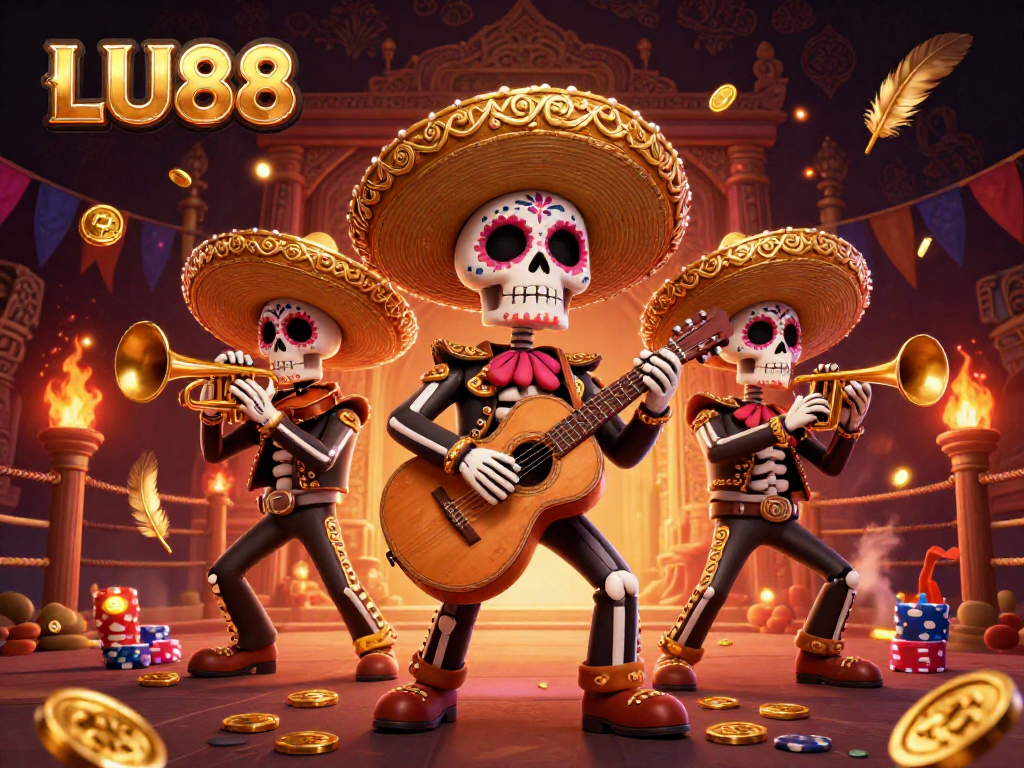 Engage in thrilling gameplay at LU88 with vibrant Dia de los Muertos-themed casino action.