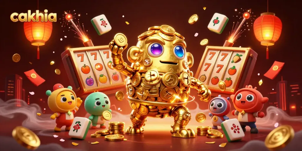 Cakhia offers a dynamic slots experience with golden golems, jackpot reels, and festive elements.