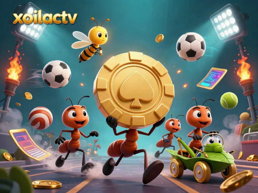 Bettors engage with xoilactv's animated team of ants on a thrilling casino heist.
