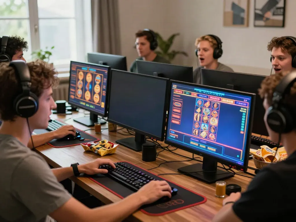 Players enjoying engaging experiences at non GamStop casinos in a cozy home setting.