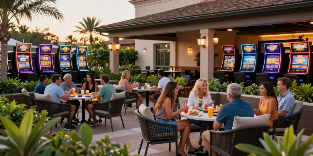 Enjoying a vibrant atmosphere at a non GamStop casino lounge