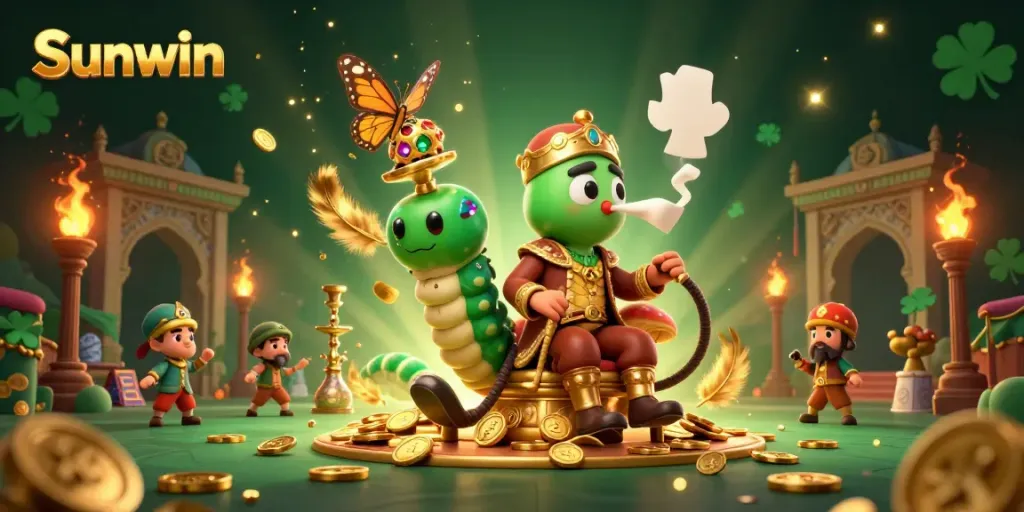 Experience the thrilling atmosphere of Sunwin casino with vibrant characters and dynamic gaming elements.