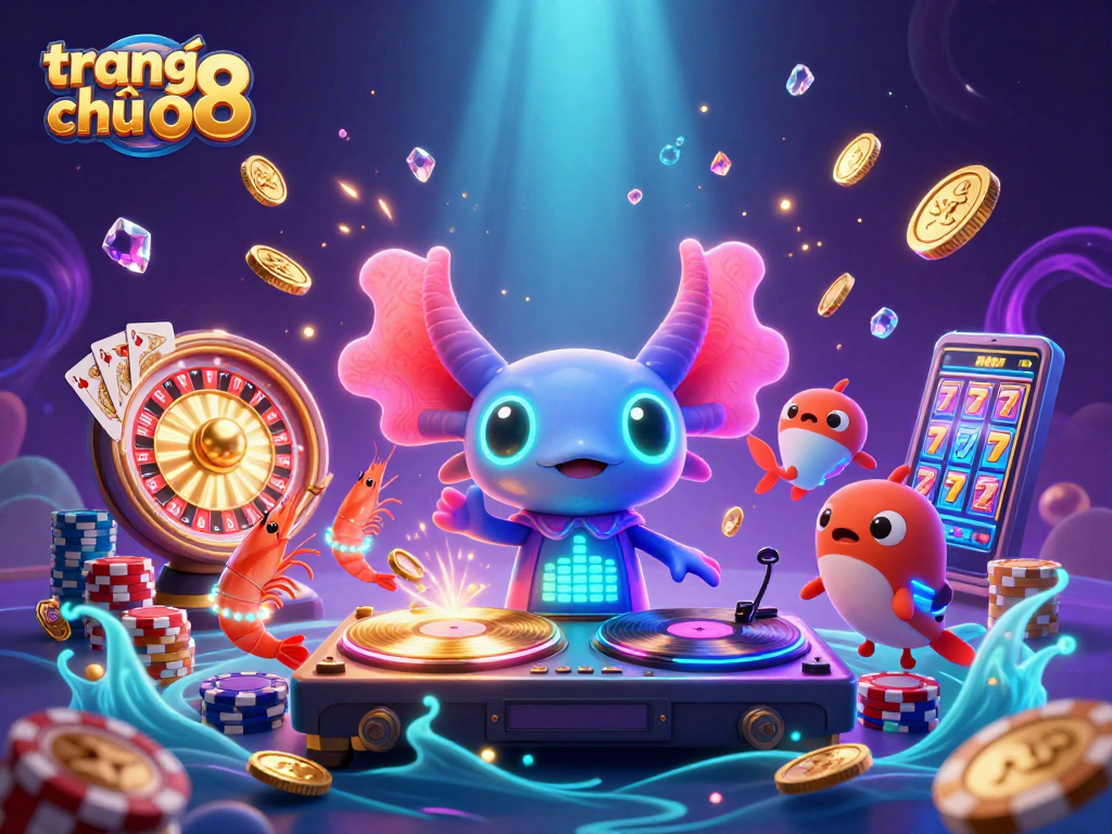 Experience gaming thrill at trang chủ o8 with vibrant underwater casino scene featuring unique characters and elements.