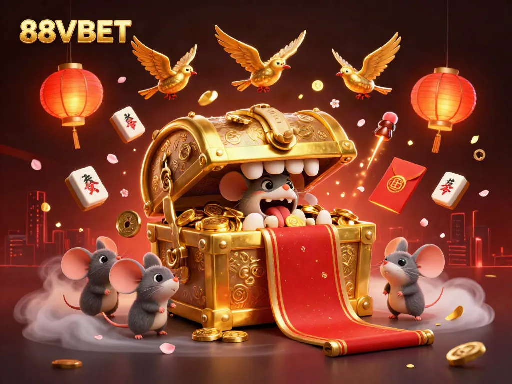 Experience 88VBET's thrilling online casino with vibrant game elements in an immersive 3D scene.