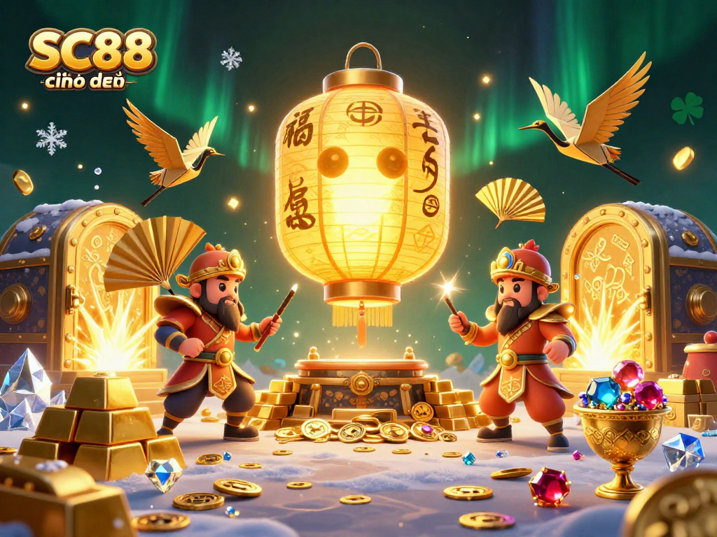 Engage in thrilling games at SC88 chính thức with vibrant 3D casino illustration.