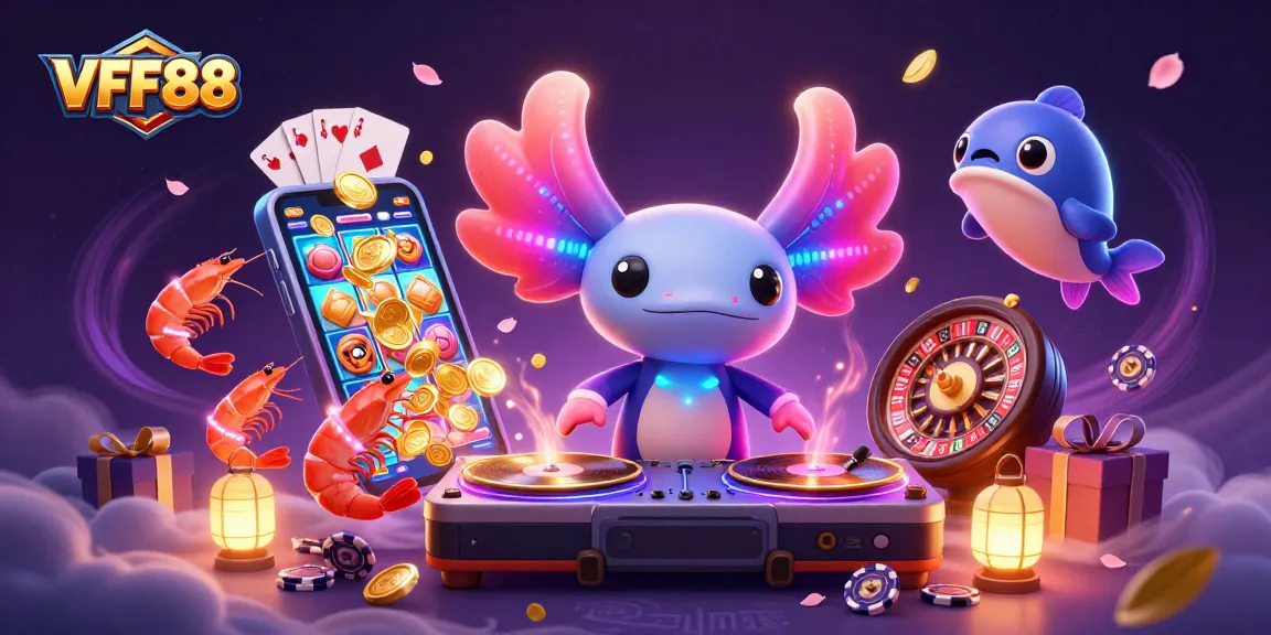 Experience VFF88 with thrilling slot games and vibrant characters in a dynamic casino party.