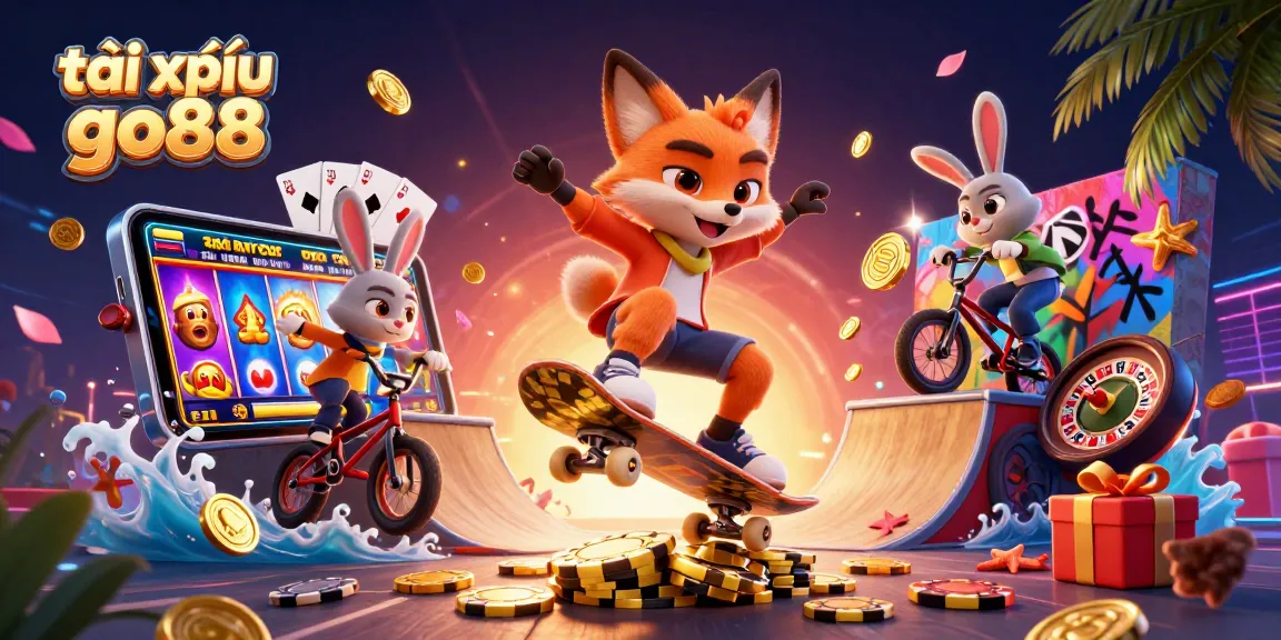 Experience thrilling tài xỉu go88 gameplay with vibrant characters and casino-themed elements.