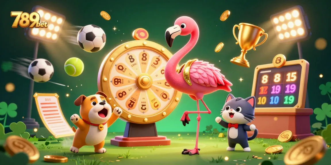 Spin the golden prize wheel at 789bet with excitement as you win prizes in a lively casino scene.