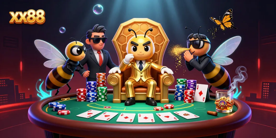 Experience gaming excitement with xx88 as the bumblebee boss commands a vibrant casino scene filled with action.