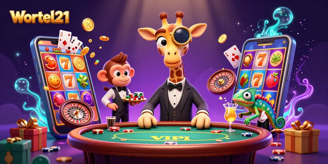 Wortel21 spins the reels of high-energy casino fun with vibrant 3D characters and golden slots.