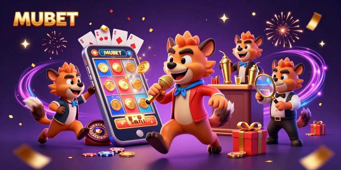 MUBET engages players with vivid casino action featuring hyenas in a dynamic club setting.