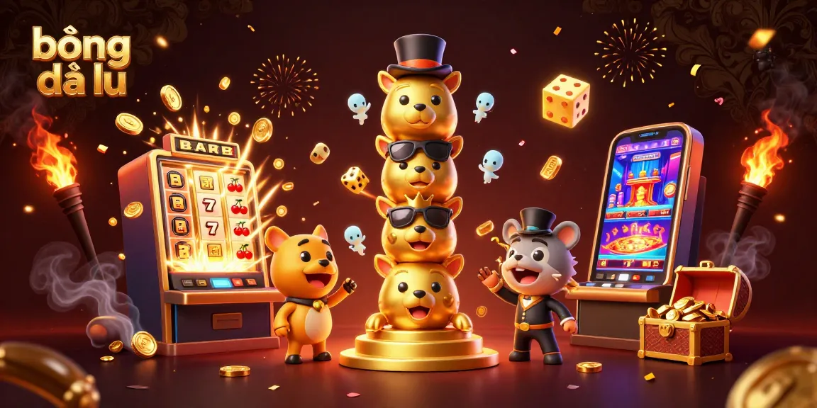 Bóng đá lu showcases dynamic action with colorful casino elements, creating a vibrant online gaming environment.