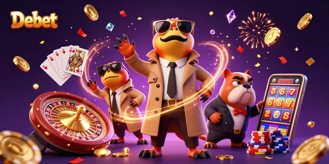 Watch Debet's raptors engage in playful antics before a casino lounge entrance, embodying humor in gambling.
