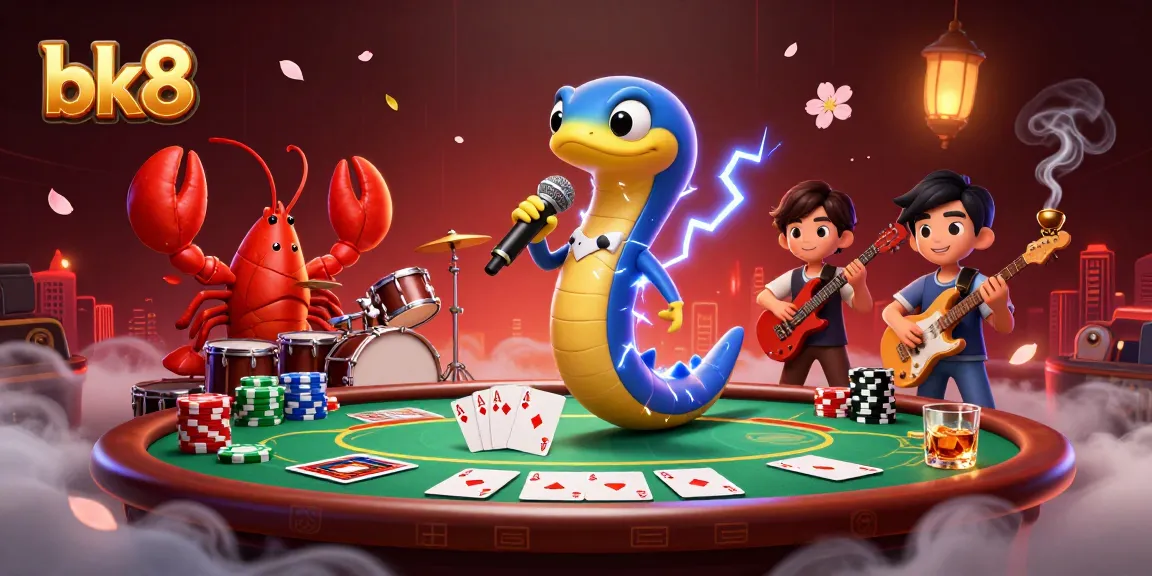 Engage in thrilling poker battles at bk8 with an electric eel DJ and vibrant underwater casino ambiance.