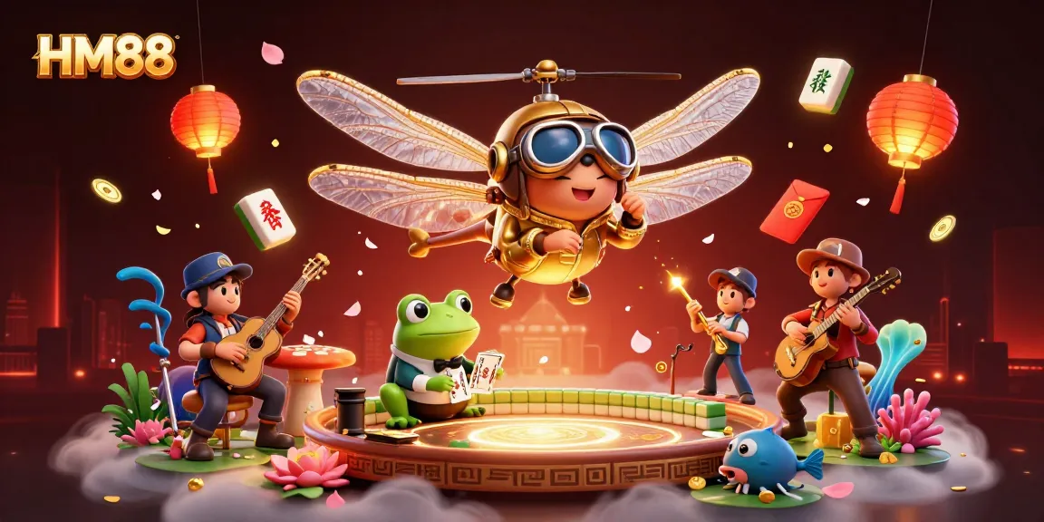Experience the excitement of HM88 with vibrant characters in a lively underwater casino setting.