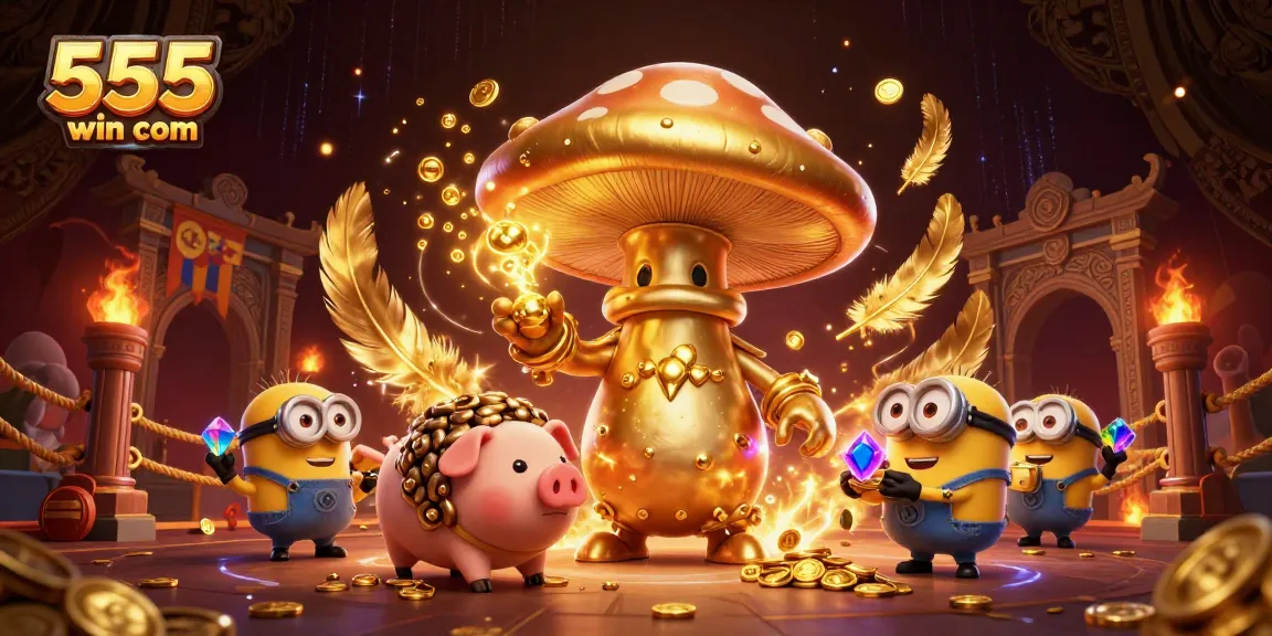 Betting on 555win com brings you a magical experience with golden wizardry and treasure-hunting elements.